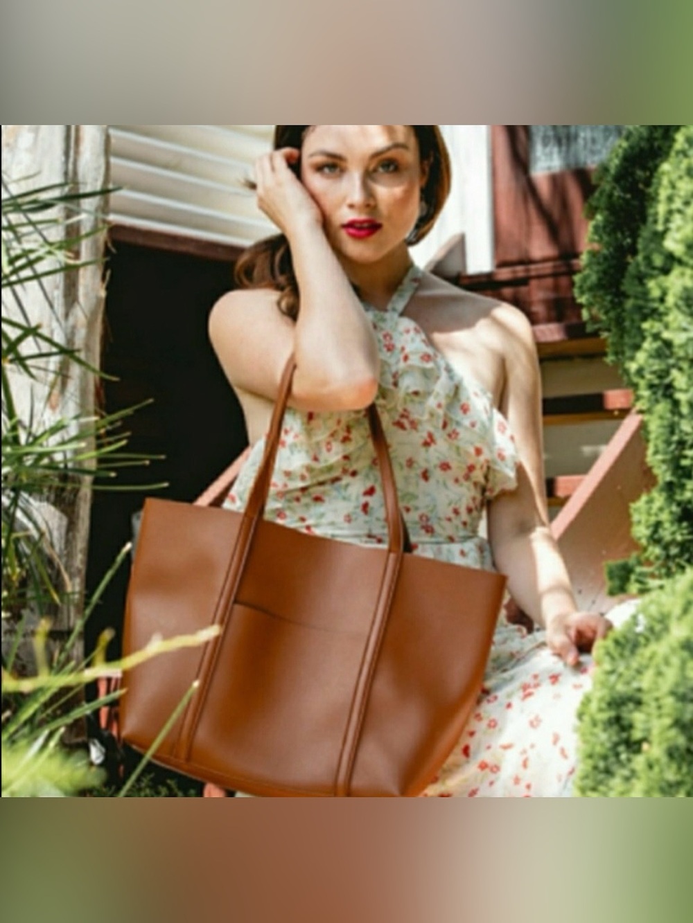 HENNY + LEV DANIELLE VEGAN LEATHER TOTE